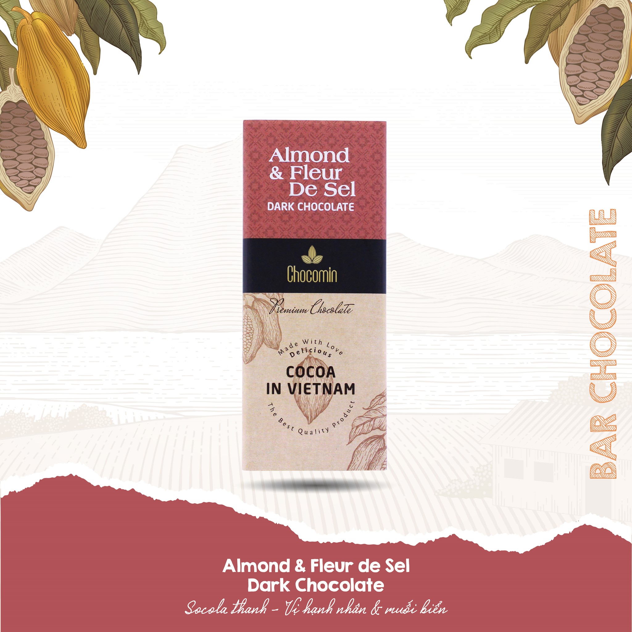 Picture of ALMOND FLEUR DE SEL DARK CHOCOLATE